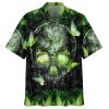 Buy Skull Magic Butterfly Green Hawaiian Shirt Aloha Beach