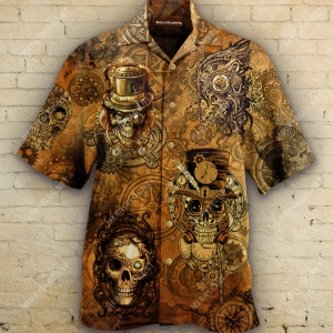 Buy Skull Steampunk Hawaiian Shirt
