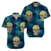 Buy Skull Tropical Green Hawaiian Aloha Shirts V-1