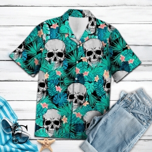 Buy Skull Tropical Hawaiian Shirts
