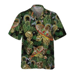 Cactus Skull Hawaiian Shirt Cool Skull Cactus Hawaiian Shirt