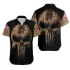 Camouflage Skull Portland Trail Blazers American Flag Hawaiian Shirt