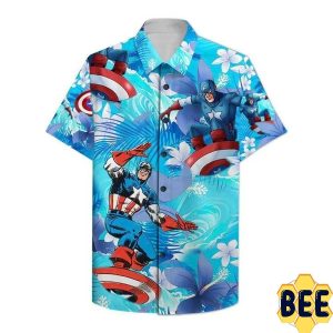 Captain America Surfing Trending Hawaiian Shirt-1