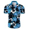 Carolina Panthers Hawaiian shirt Tropical Flower Short Sleeve