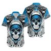 Carolina Panthers Skull Nfl Hawaiian Shirt For Fans-1
