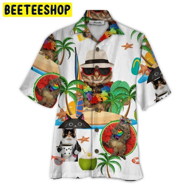Cat 3d All Over Printed Trending Hawaiian Shirt-1