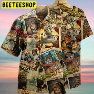 Cats Amazing Pilot Cat Trending Hawaiian Shirt-1