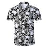 Check Out This Awesome Mens Hawaiian Shirt Skull