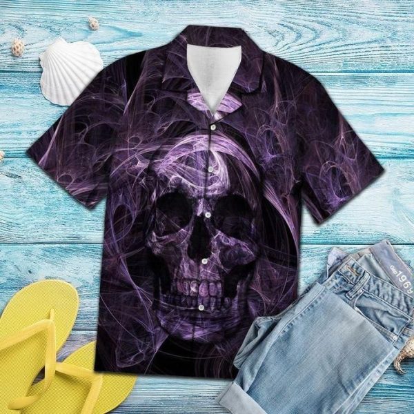 Check Out This Awesome Skull Hawaiian Shirt-1
