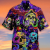 Check Out This Awesome Toxic Skull Life Is Colorful Hawaiian Unisex Aloha Shirt