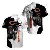 Chicago Bears button-up shirt Iron Maiden gift for Halloween