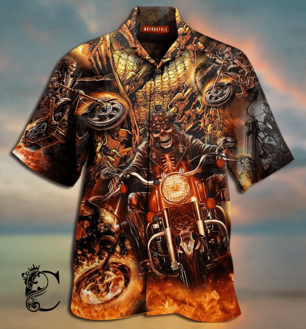 Chillicothemall Amazing Skull Motorcycle Racing Hawaiian Shirt