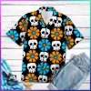 Chillicothemall Skull Flower Hawaiian Shirt