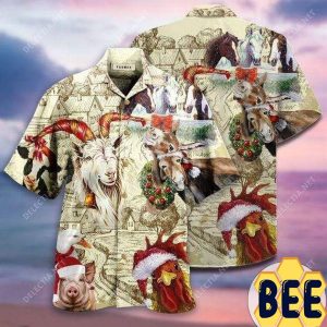 Christmas Begins On The Farm Hawaiian Shirt-1