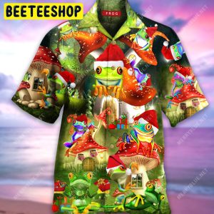 Christmas Frog Unisex Trending Hawaiian Shirt-1