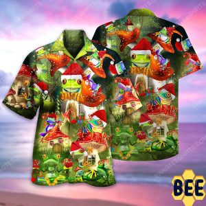 Christmas Holiday And Frog Full Print Trending Hawaiian Shirt-1