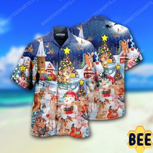 Christmas Holiday And Happy Animals Full Print Trending Hawaiian Shirt-1