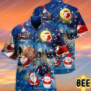 Christmas Holiday Love Santa And Gift Full Print Trending Hawaiian Shirt-1