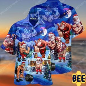 Christmas Holiday Santa Gymer Full Print Trending Hawaiian Shirt-1