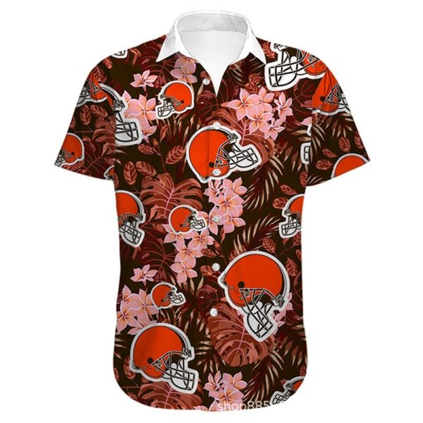 Cleveland Browns Hawaiian shirt flower summer 2022 gift for fans