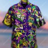 Clown Skull Happy Mardi Gras Hawaiian Aloha Shirt