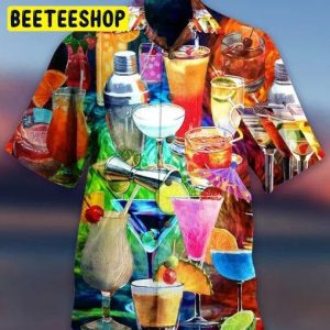 Cocktail 3d All Over Printed Trending Hawaiian Shirt-1