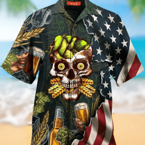 Cool Skull Hop Barley Halloween Hawaiian Aloha Shirts
