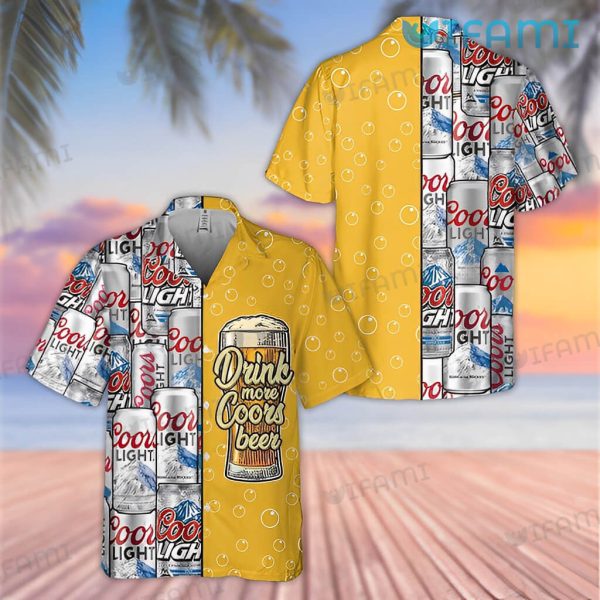 Coors Light Hawaiian Shirt Drink More Coors Beer Lovers Gift