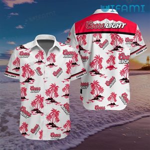 Coors Light Hawaiian Shirt Tropical Palm Tree Beer Lovers Gift