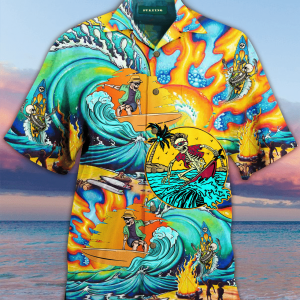 Cover Your Body With Amazing Amazing Surfing Skull Hawaiian Shirt