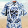 Cover Your Body With Amazing Blue Skull Unisex Hawaiian Shirt