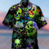 Cover Your Body With Amazing Green Color Splash Skulls Hawaiian Shirt