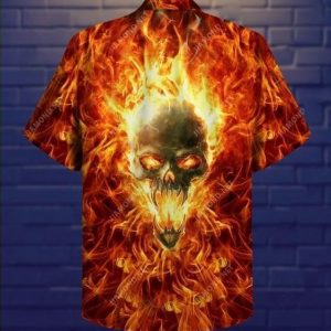 Cover Your Body With Amazing Hawaiian Shirts Skull Hot As Hell