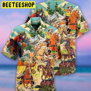 Cowboy Real Men Ride Horse Trending Hawaiian Shirt-1