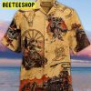 Cowboy Skull Combo Trending Hawaiian Shirt And Shorts-1