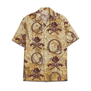 Cowboy Skull Hawaiian Shirt Unisex Adult