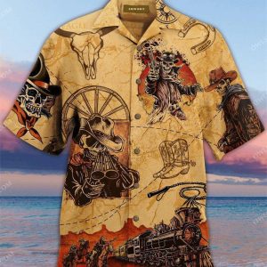 Cowboy Skull Love Life Limited – Hawaiian Shirt-1