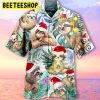 Cute Sloth With Christmas Unisex Trending Hawaiian Shirt-1