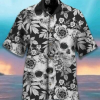 Dark Flower And Skull Hawaiian Shirt Crazy Funny Hawaiian Shirt Vintage