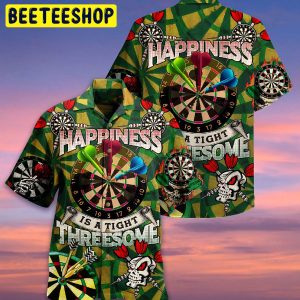 Darts Happiness Is A Tight Threesome Trending Hawaiian Shirt-1