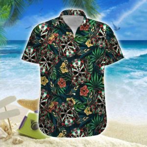 Darts Skull Hawaiian Shirt Unisex Adult Hw7436-1