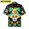 Day Of Dead Sugar Skull And Guitar Trending Hawaiian Shirt-1
