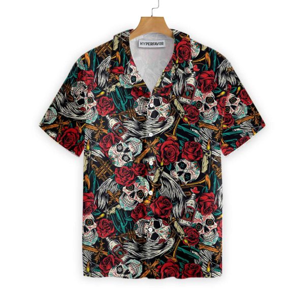 Day Of The Dead Skull Hawaiian Shirt Best Skull Shirt For Men And Women-1
