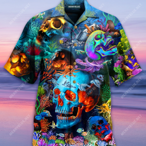 Deep In The Ocean Skull Unisex Hawaiian Shirt