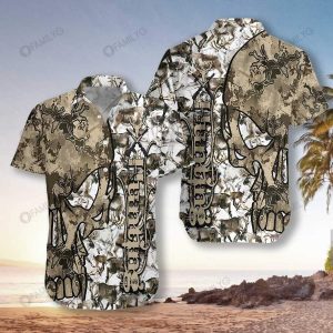 Deer Hunting Shirts – Hunting Skull Camo – Hunting Hawaiian Shirt