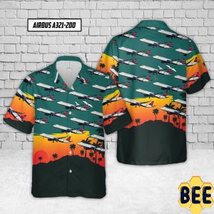 Delta Airbus A321-200 Trending Hawaiian Shirt-1