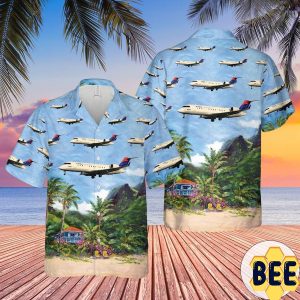 Delta Connection Skywest Airlines Bombardier Crj-100lr Trending Hawaiian Shirt-1
