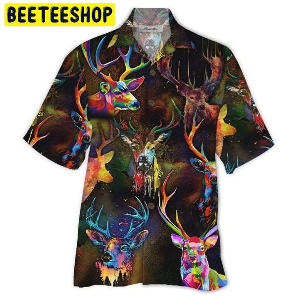 Design Deer 3d All Over Printed Trending Hawaiian Shirt-1