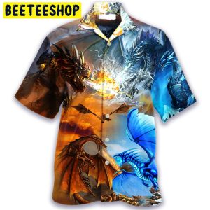Digital Art Dragon Love Life Trending Hawaiian Shirt-1