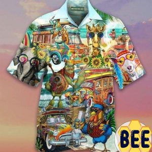 Discover Cool Lets Dance In The Sun Hippie Life Unisex Hawaiian Aloha Shirt